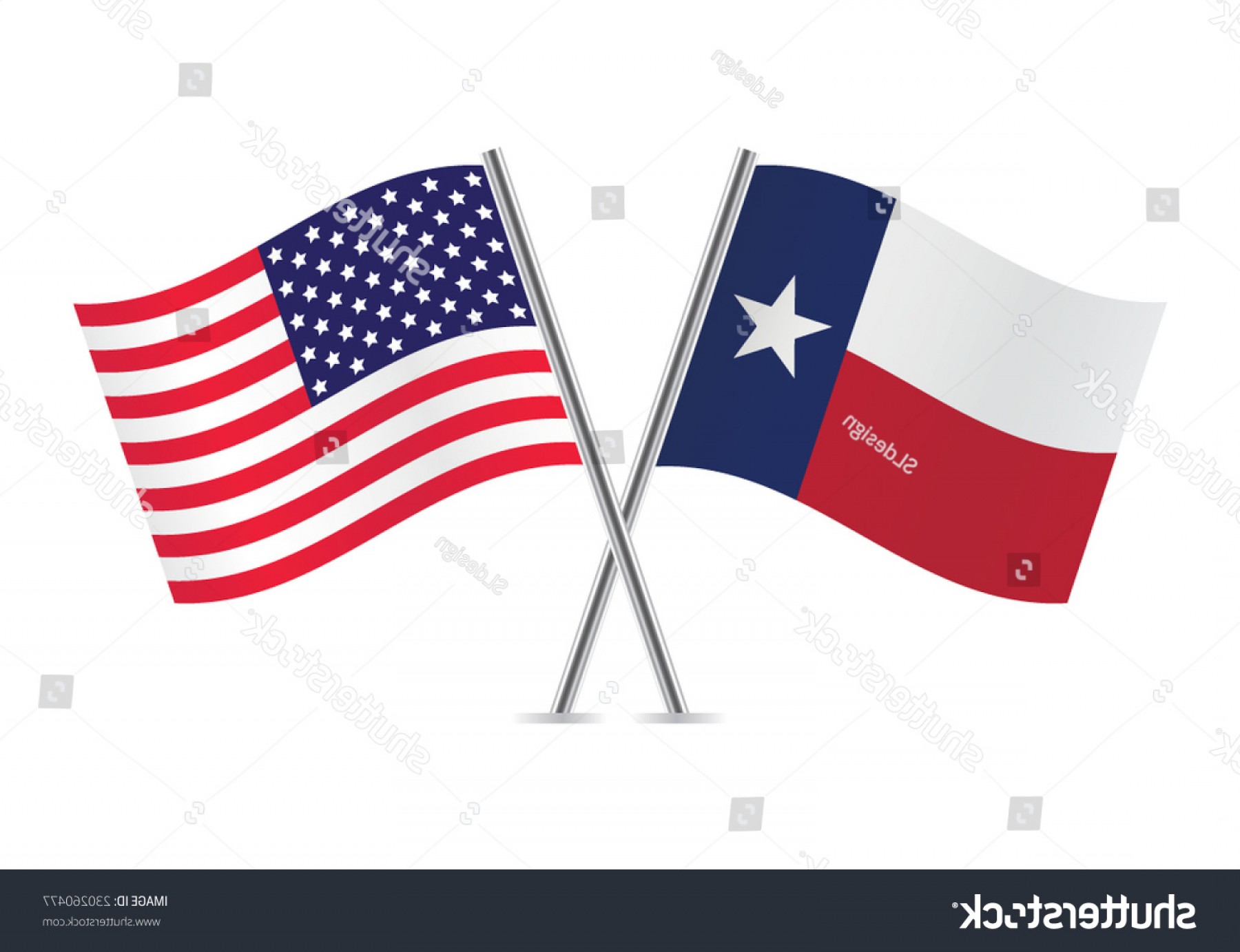 Waving Texas Flag Vector at Collection of Waving