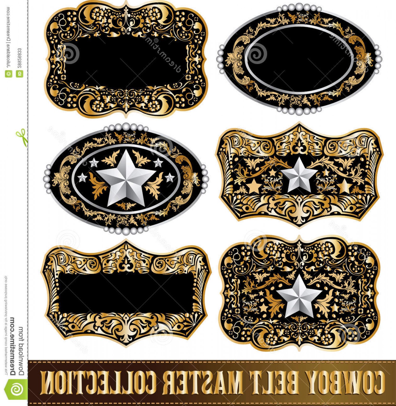 Western Belt Buckle Vector at Collection of Western