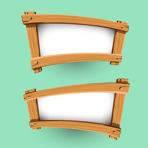Wood Banner Vector at Collection of Wood Banner
