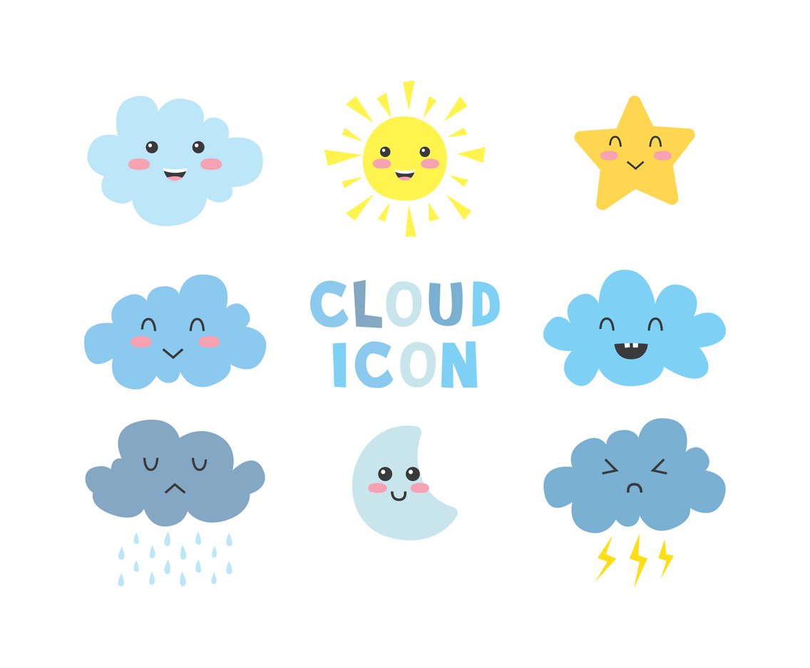 Blue Cloud Icon at Collection of Blue Cloud Icon free