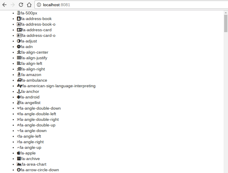 Fa Fa Icon List at Collection of Fa Fa Icon List free for personal use