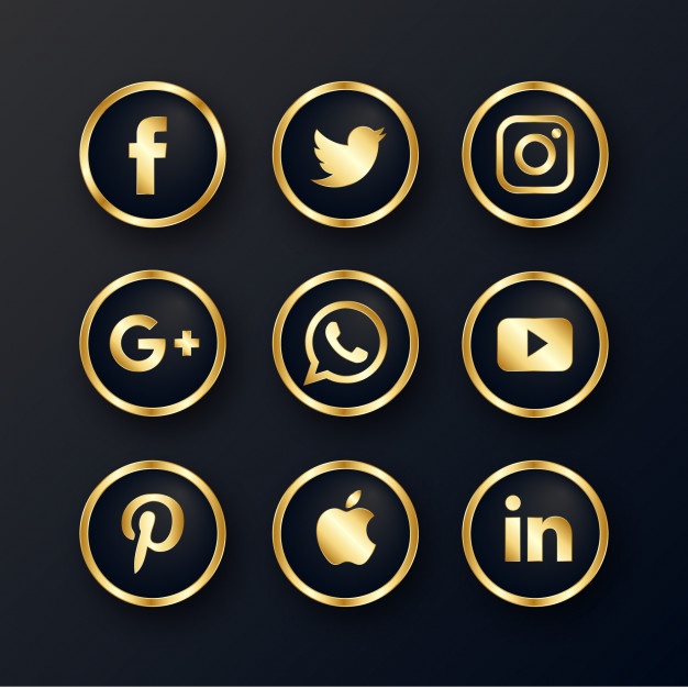 Facebook Icon Gold at Collection of Facebook Icon