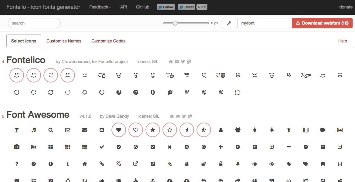 Font Awesome Icon Generator at Collection of Font