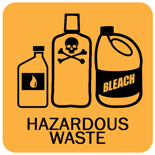 Hazardous Waste Icon at Collection of Hazardous Waste