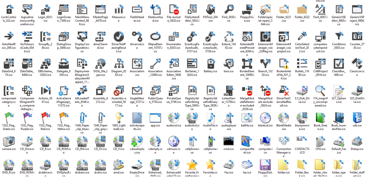 microsoft icons library