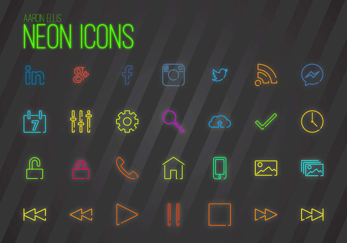 Neon Icon Pack at Collection of Neon Icon Pack free