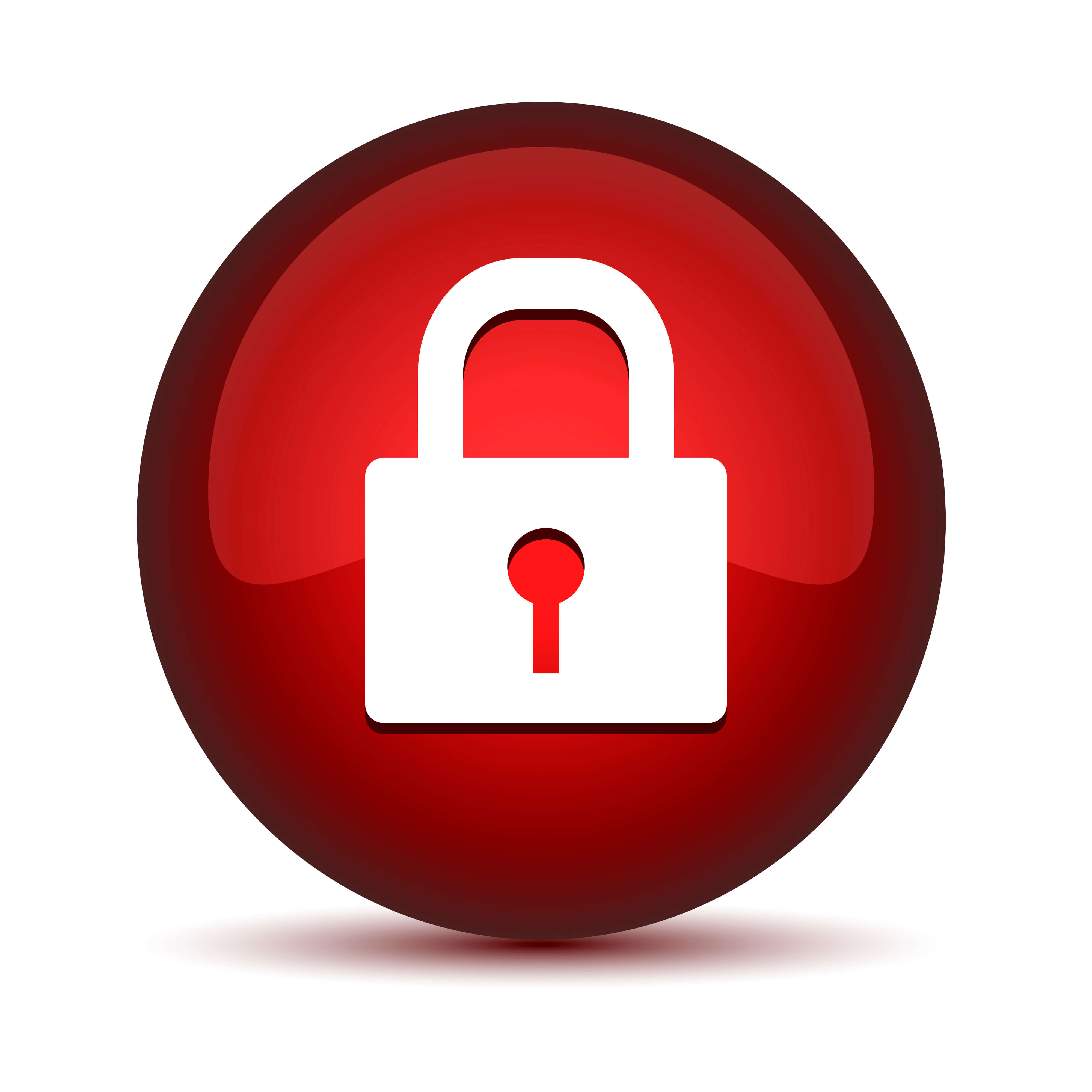 Red Lock Icon at Collection of Red Lock Icon free for