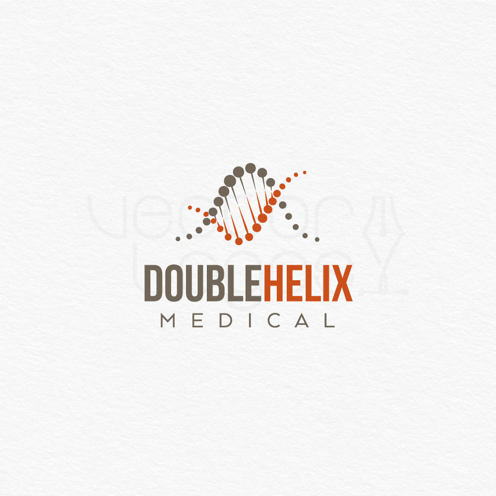 Double Helix Medical logo design template Readymade logos for sale