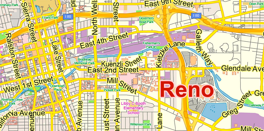 Reno Neighborhood Map