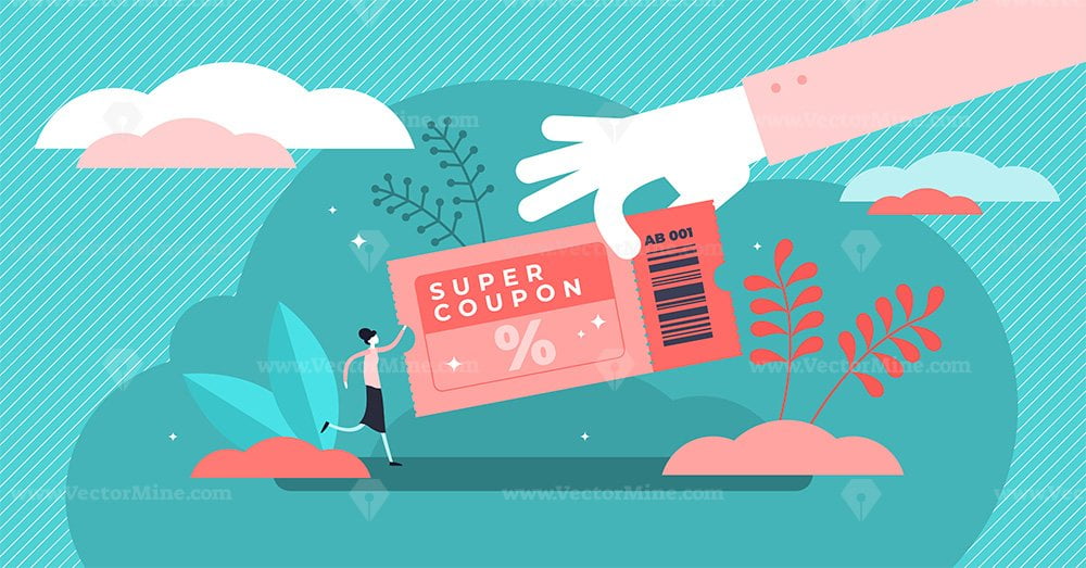 Coupon vector illustration VectorMine