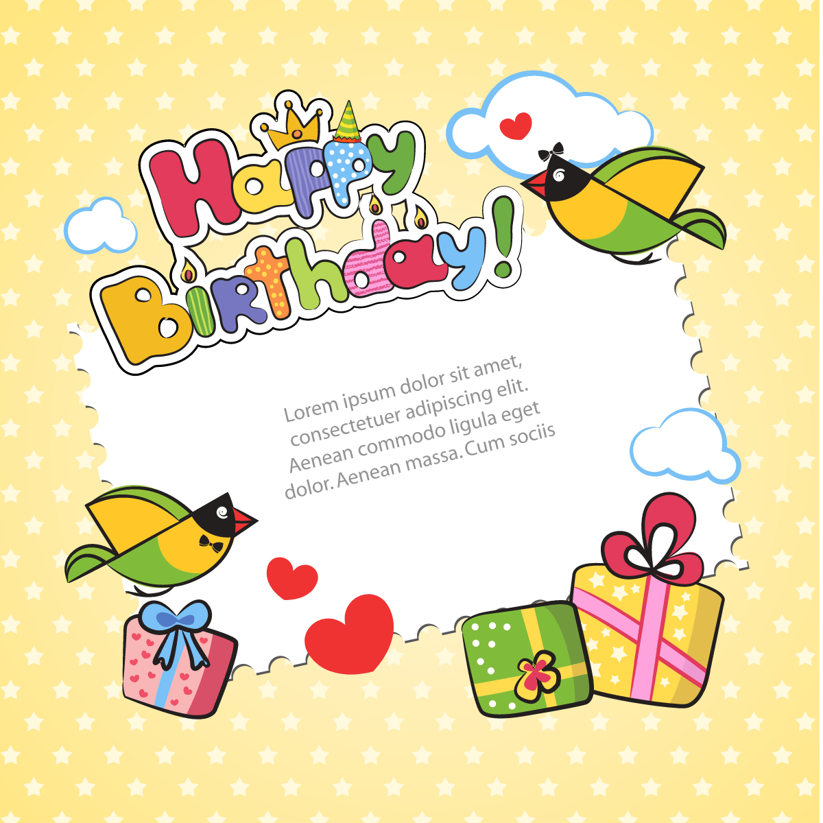 Printable Birthday Cards For Kids vector – Free Download | VectorPicFree