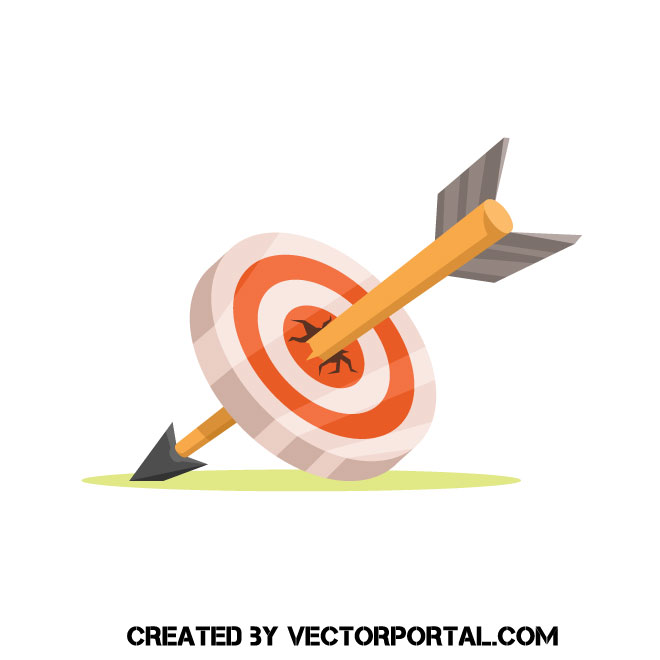 Arrow and target Royalty Free Stock SVG Vector and Clip Art