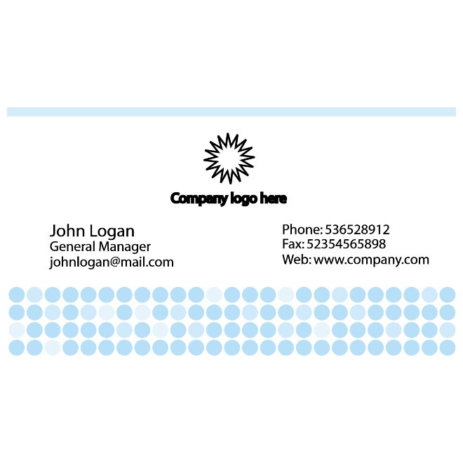 Blue dots business card Royalty Free Stock SVG Vector