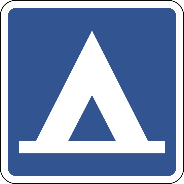 Camping road sign Royalty Free Stock SVG Vector and Clip Art