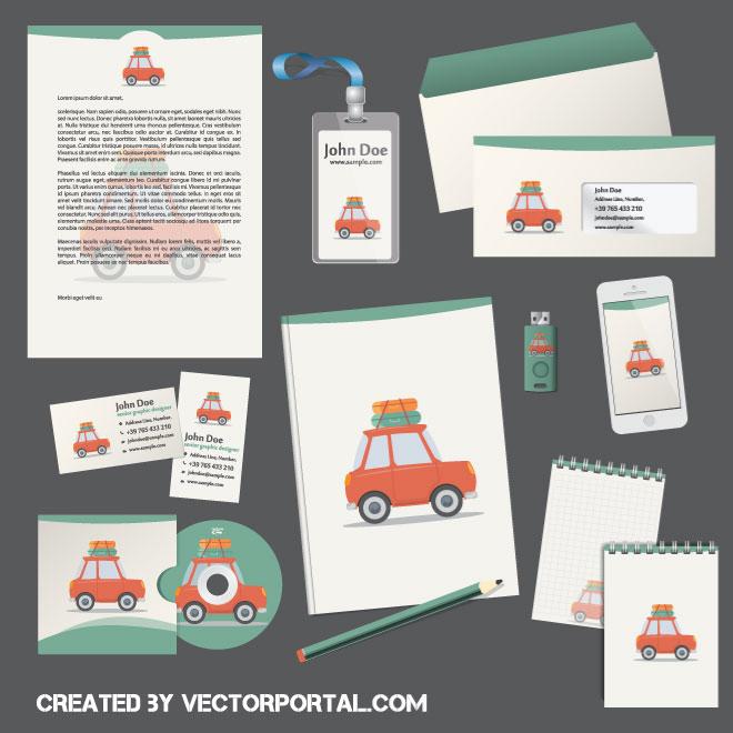 Travel agency stationery designs Royalty Free Stock SVG Vector and Clip Art