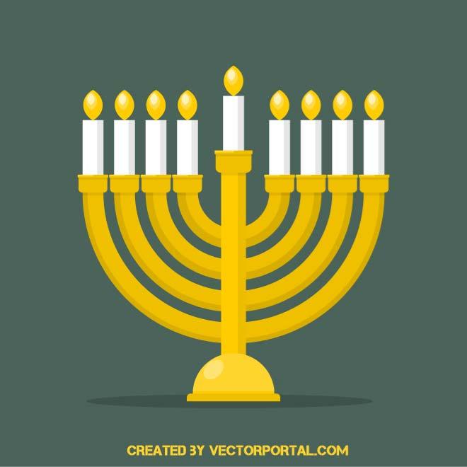 HANUKKAH MENORAH Royalty Free Stock SVG Vector and Clip Art