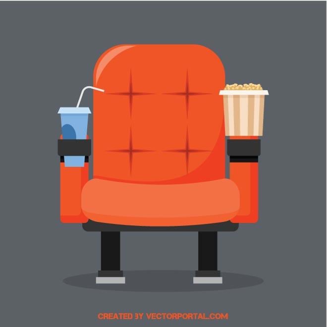SEAT IN A MOVIE THEATER.ai Royalty Free Stock SVG Vector and Clip Art
