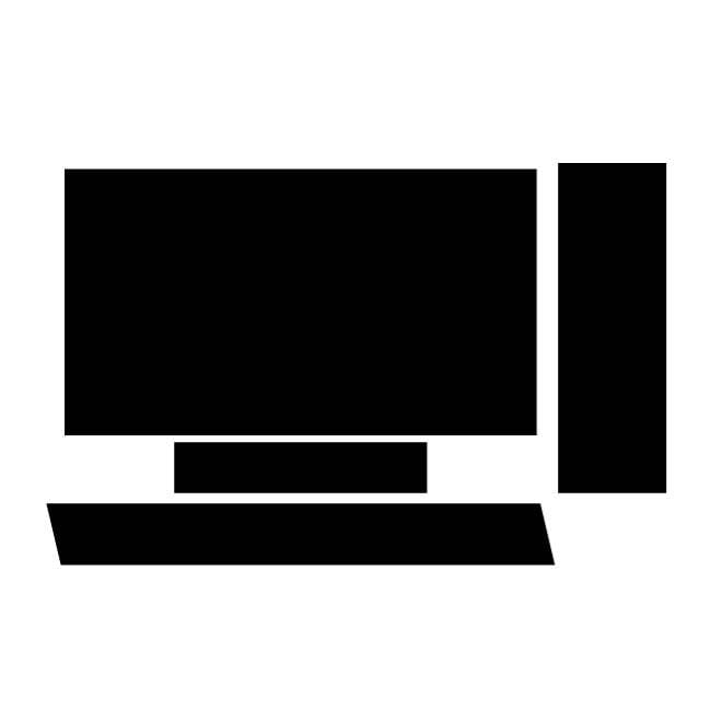 COMPUTER SILHOUETTE.ai Royalty Free Stock SVG Vector and Clip Art