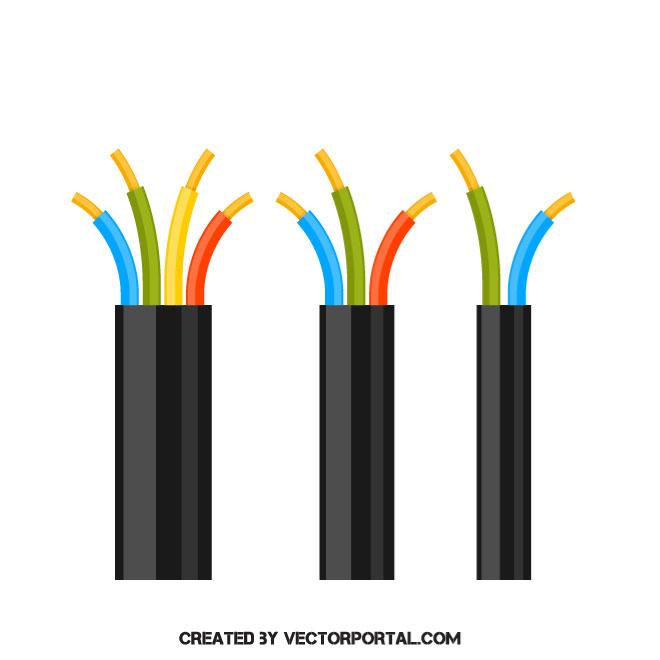 Electric copper cable Royalty Free Stock SVG Vector and Clip Art