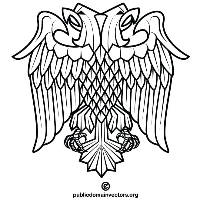 Símbolo de águila de dos cabezas Royalty Free Stock SVG Vector and Clip Art