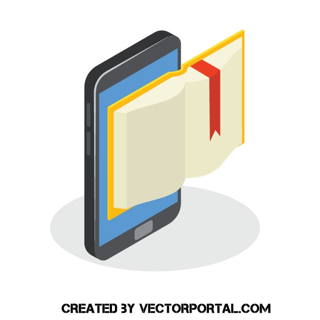 Electronic book Royalty Free Stock Vector Clip Art