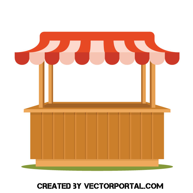 Puesto de mercado vacío. Ai Royalty Free Stock SVG Vector and Clip Art