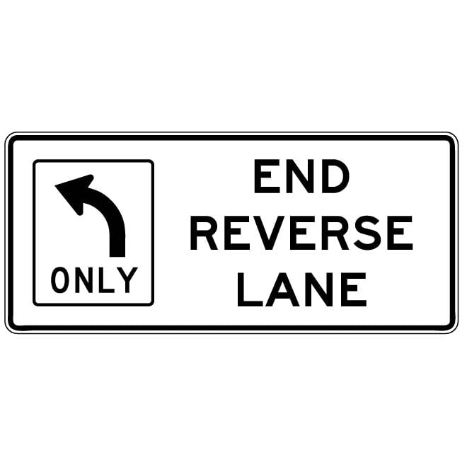 End reverse lane traffic sign Royalty Free Stock SVG Vector and Clip Art