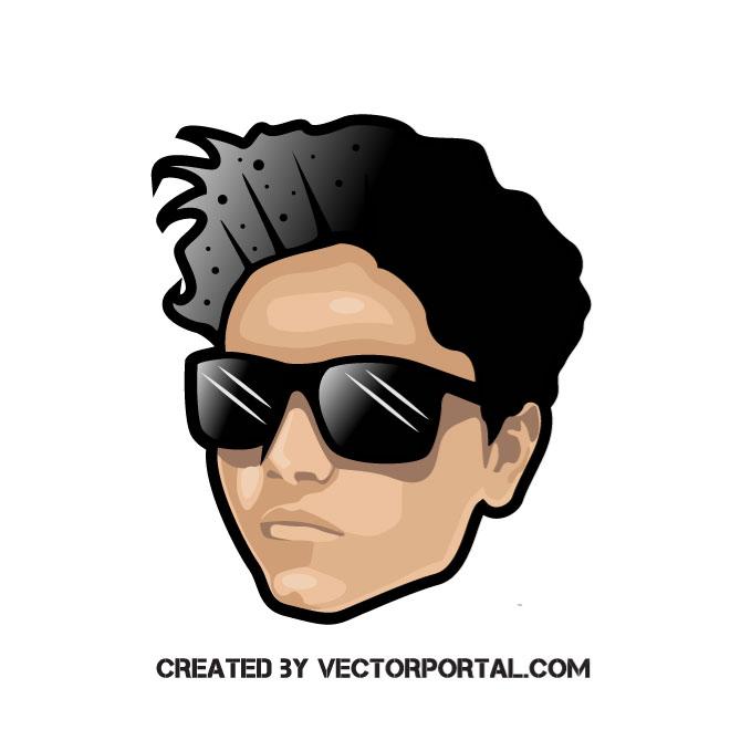 Guy wearing sunglasses Royalty Free Stock SVG Vector and Clip Art