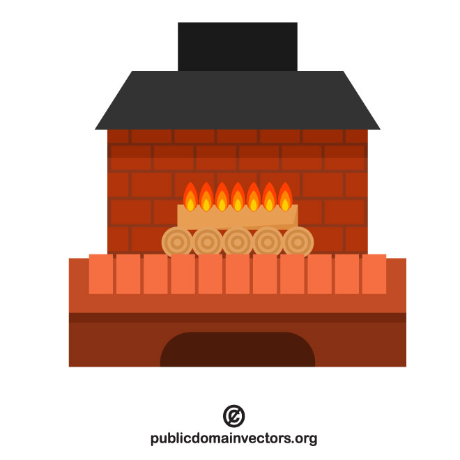 Home fireplace clip art Royalty Free Stock SVG Vector and Clip Art