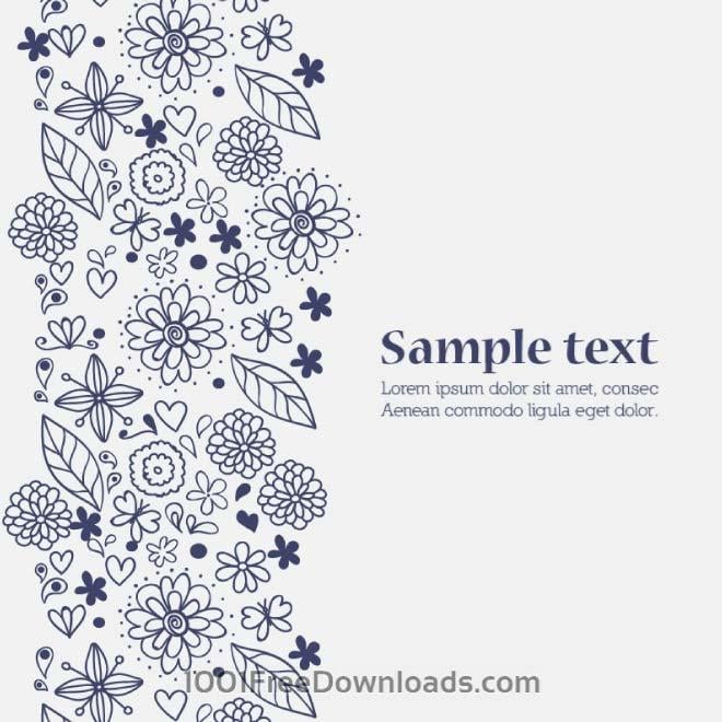 Black Floral Abstract Background