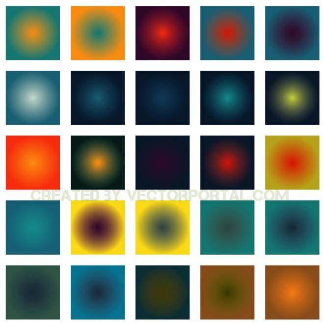 Radial gradients for illustrator.ai Royalty Free Stock SVG Vector and