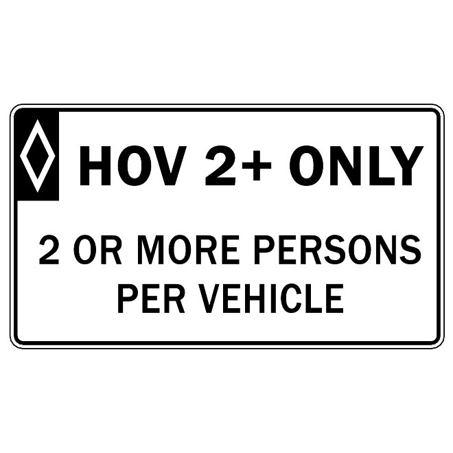Highoccupancy vehicle lane sign Royalty Free Stock SVG Vector