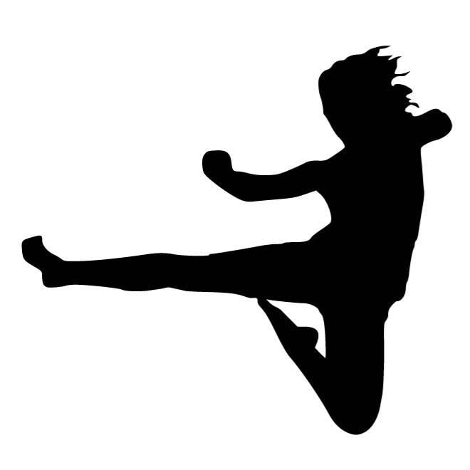 KARATE KICK.ai Royalty Free Stock SVG Vector and Clip Art