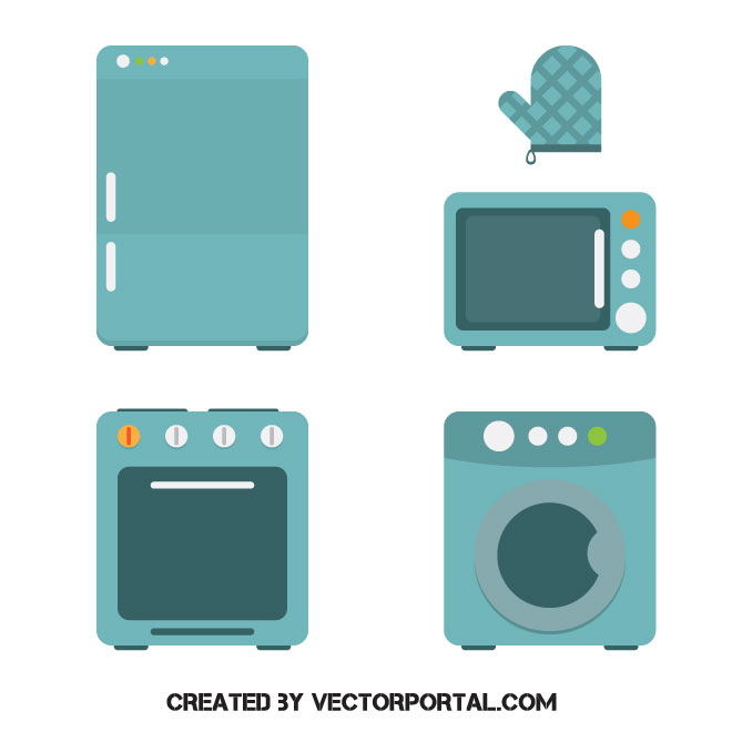 Kitchen appliances image Royalty Free Stock SVG Vector