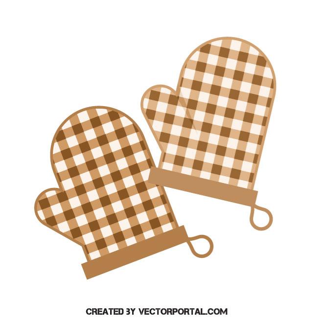 Kitchen gloves graphics Royalty Free Stock SVG Vector