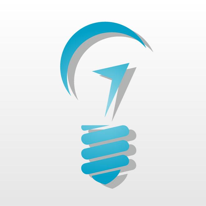 Light bulb logotype concept Royalty Free Stock SVG Vector and Clip Art