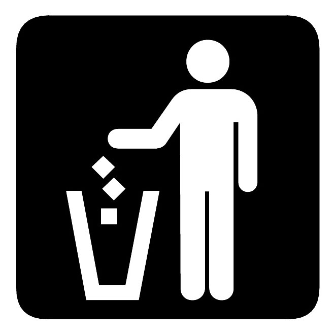 Litter bin sign.ai Royalty Free Stock SVG Vector