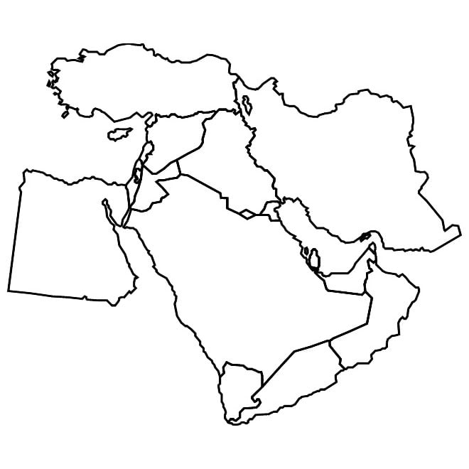 Middle East Map Printable