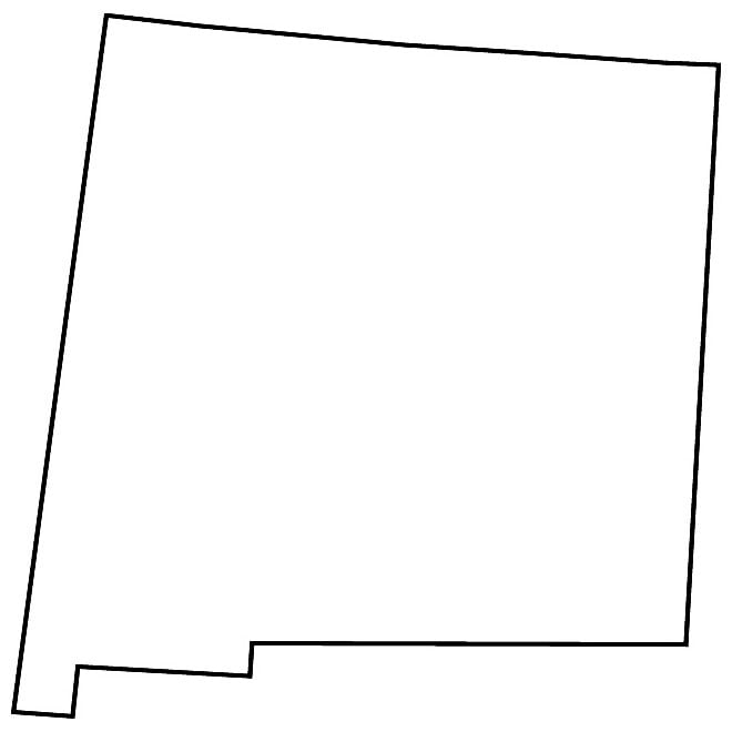 New Mexico State Outline Svg