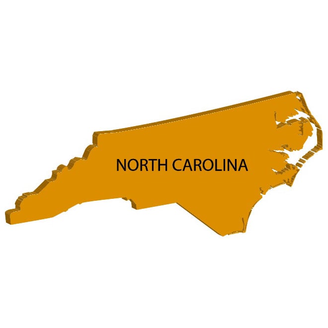 North Carolina map Royalty Free Stock SVG Vector