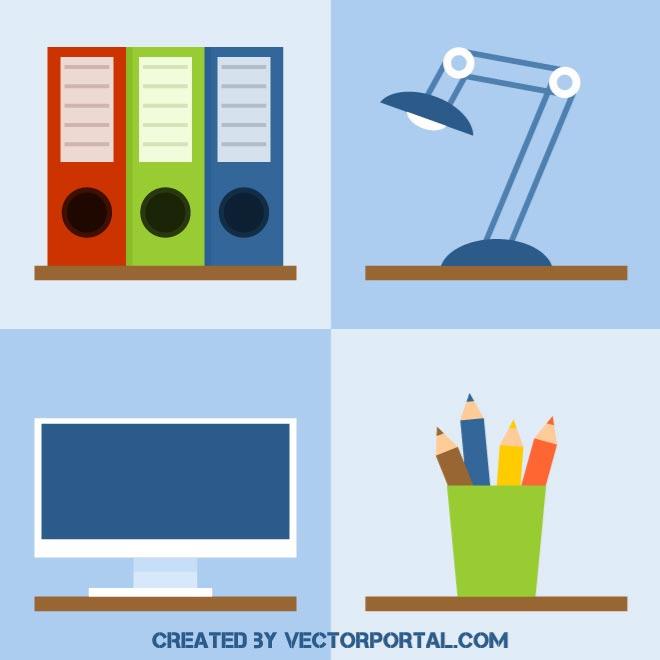 OFFICE SUPPLIES ICONS Royalty Free Stock SVG Vector and Clip Art