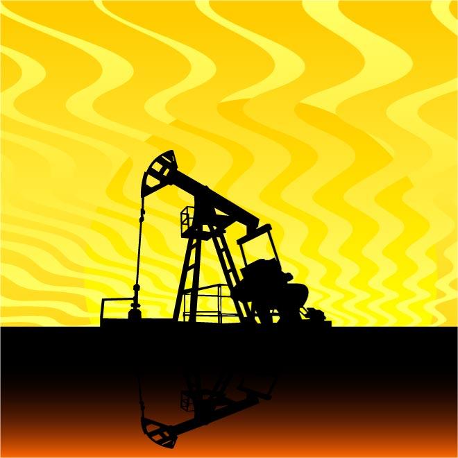Oil pump illustration Royalty Free Stock SVG Vector