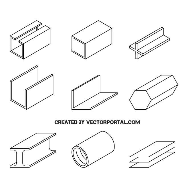 Metal parts outline Royalty Free Stock SVG Vector and Clip Art