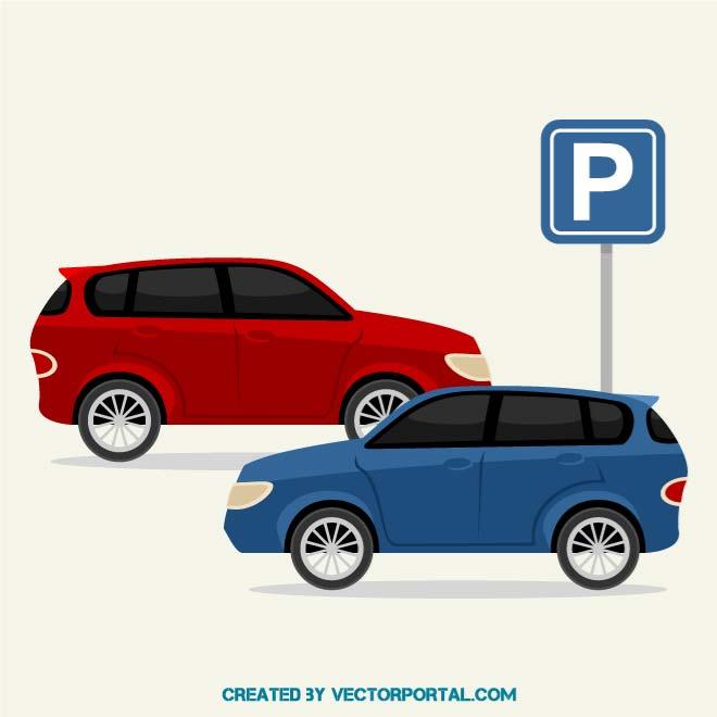 PARKING LOT ILLUSTRATION.ai Royalty Free Stock SVG Vector