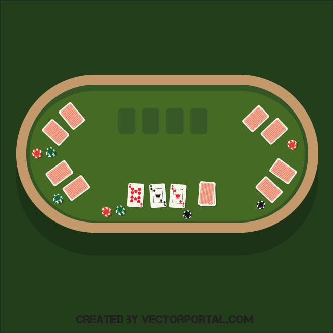 Poker table Royalty Free Stock Vector Clip Art