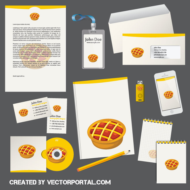 Recipe book stationery set Royalty Free Stock SVG Vector and Clip Art