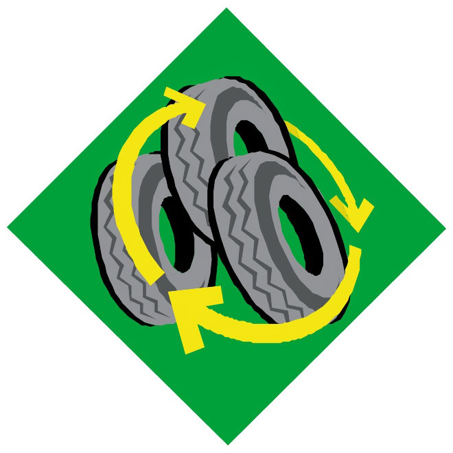 Recycle tires Royalty Free Stock SVG Vector and Clip Art