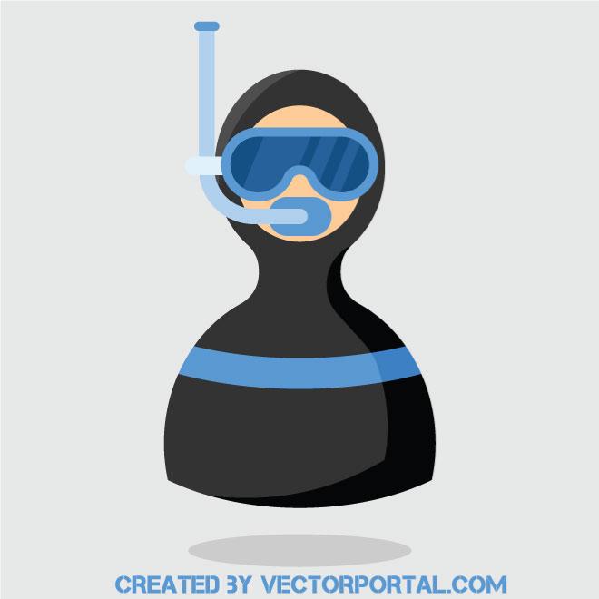Scuba diver icon Royalty Free Stock SVG Vector and Clip Art