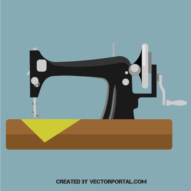 SEWING MACHINE Royalty Free Stock SVG Vector and Clip Art