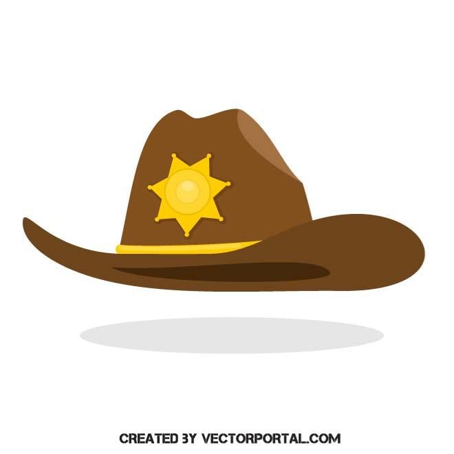 SHERIFF HAT Royalty Free Stock SVG Vector and Clip Art